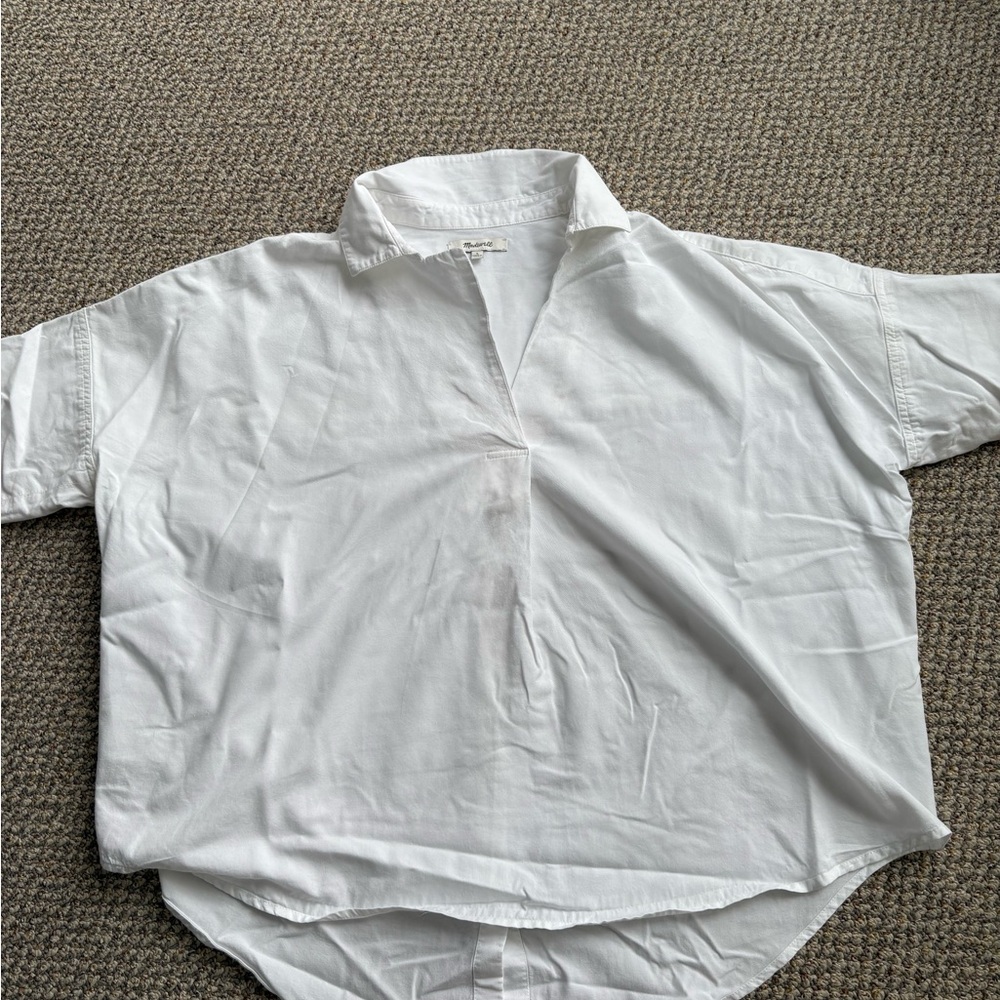 Madewell Women's White Popover Shirt